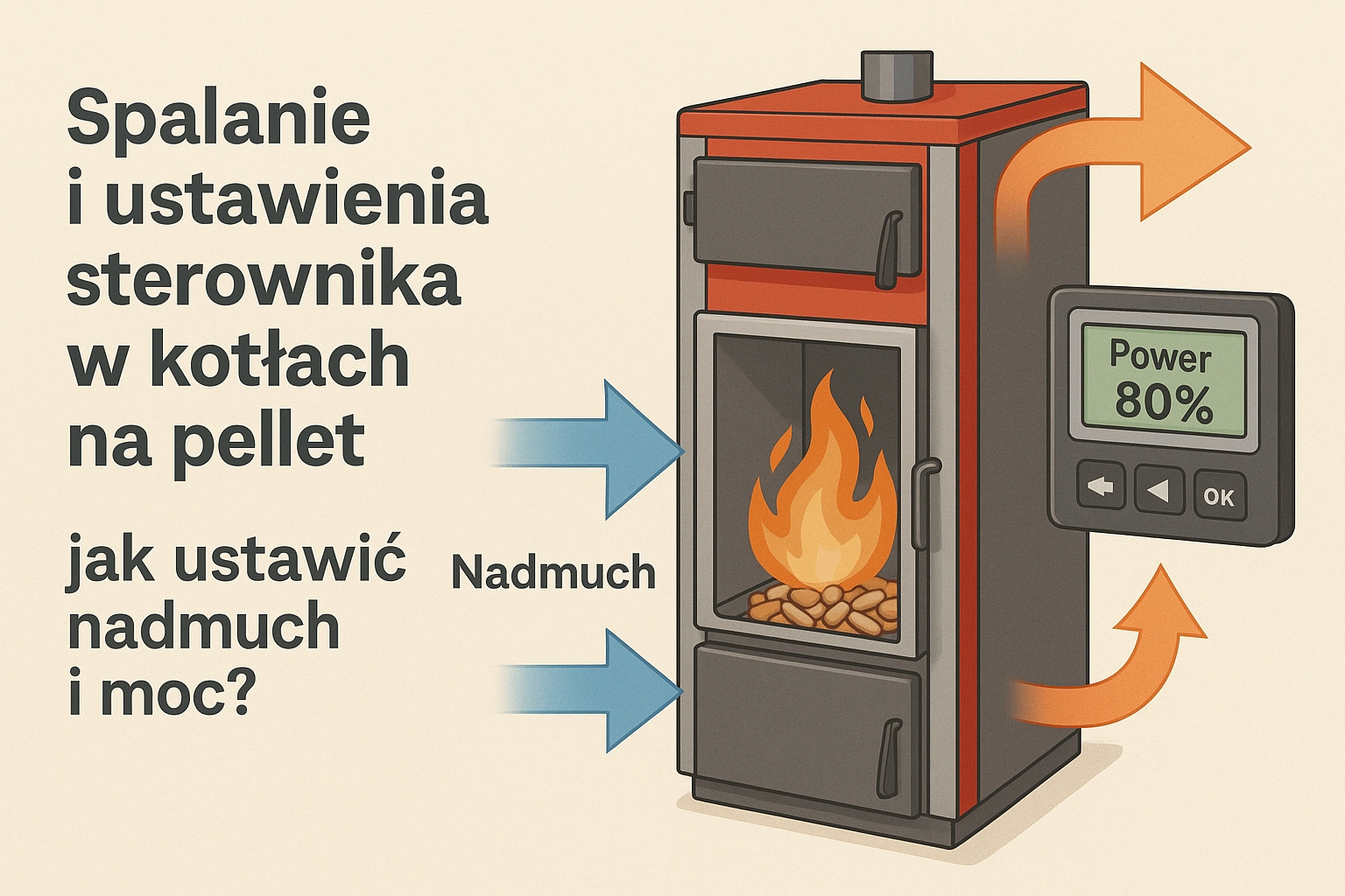 Sterownik kotła na pellet i wykres spalania