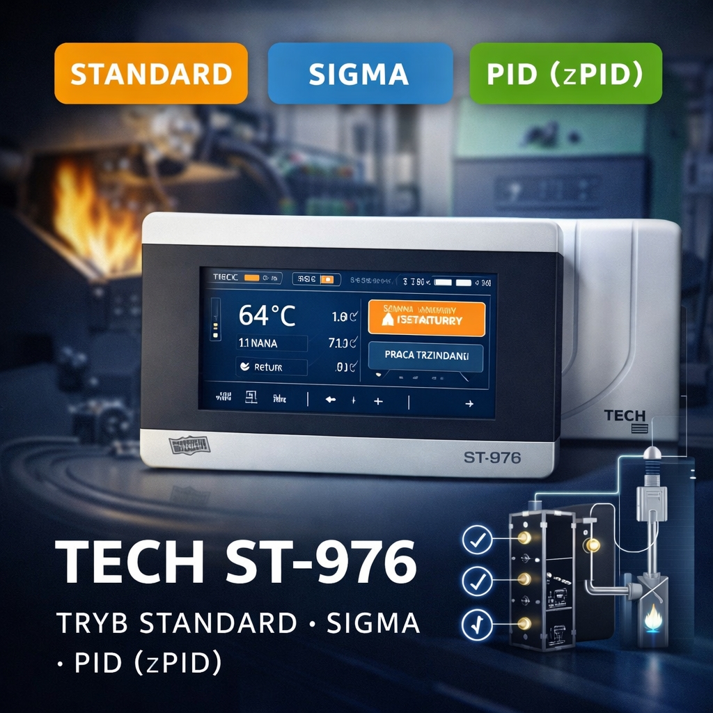 Sterownik TECH ST-976 – porównanie trybów Standard, SIGMA i PID (zPID)